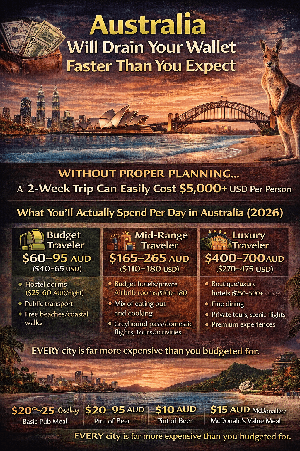 How Much Does a Trip to Australia Cost in 2026? Complete Budget Breakdown