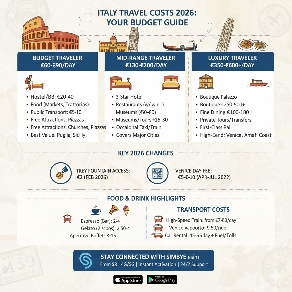 Quanto Costa un Viaggio in Italia nel 2026?