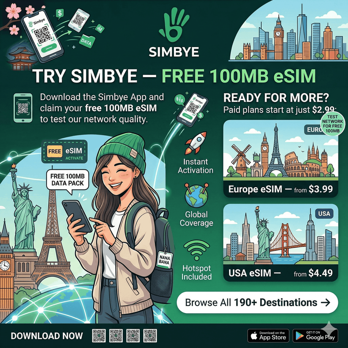 Kostenlose eSIM-Trials 2026 – Top-Anbieter für 0 $ und warum Simbye das clevere Upgrade ist