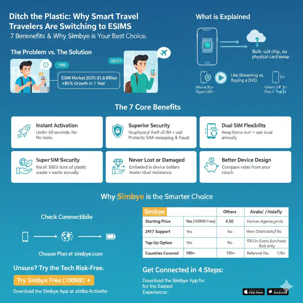 فوائد eSIM: 7 أسباب لتفوقها على بطاقات SIM البلاستيكية