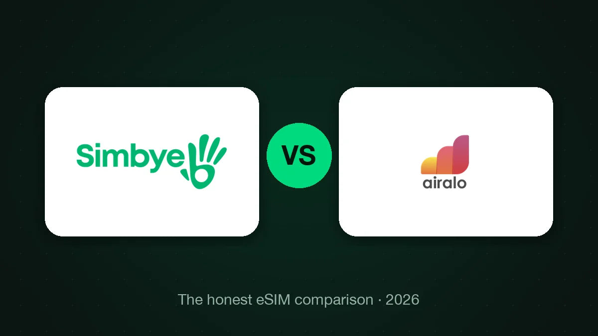 Simbye vs Airalo (2026): 가격, 전화번호, 어느 쪽을 고를까