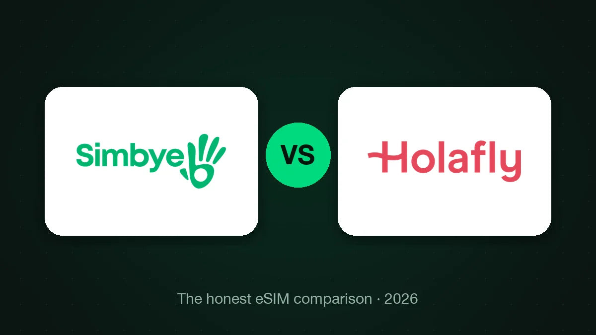 Simbye vs Holafly (2026): 무제한 데이터 솔직 비교