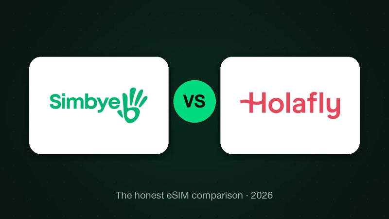 Simbye vs Holafly (2026): 무제한 데이터 솔직 비교