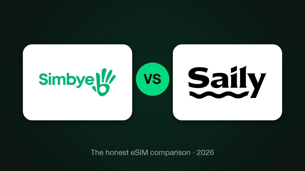 Simbye vs Saily (2026): 저렴한 eSIM, 실제 승자는?